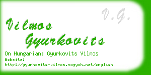 vilmos gyurkovits business card